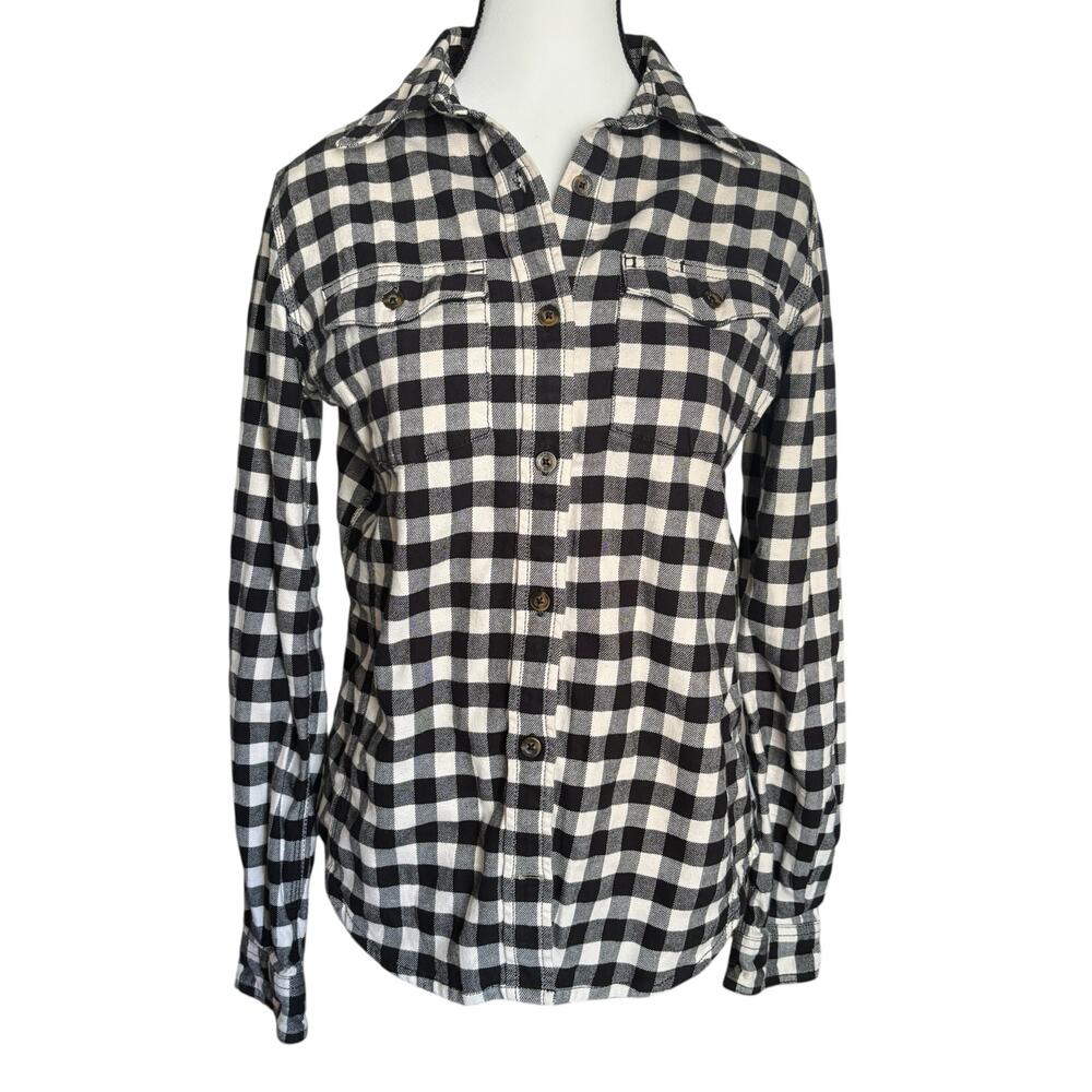 Carhartt Women’s Flannel Button Up Shirt Buffalo Check Size Small Long Sleeve